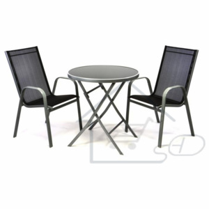 3-częsciowy zestaw mebli ogrodowych, stolik + 2 krzesła