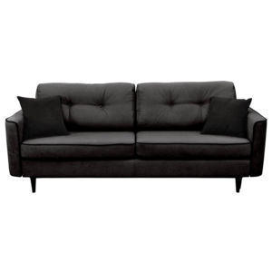 Czarna sofa rozkładana z czarnymi nogami Mazzini Sofas Magnolia