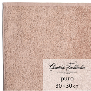 Christian Fischbacher Ręcznik do rąk / twarzy 30 x 30 cm różowobeżowy Puro, Fischbacher