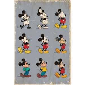 Plakat, Obraz Mickey Mouse - Myszka Miki - evolution, (61 x 91,5 cm)