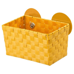 Pomarańczowy koszyk z przyssawkami Wenko Fermo