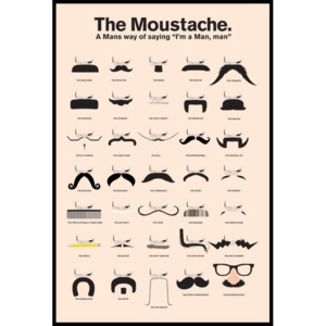 Plakat, Obraz Moustache - a man's way of saying, (61 x 91,5 cm)
