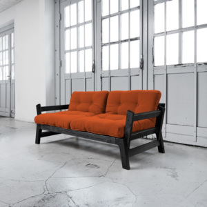 Sofa rozkładana Karup Step Black/Orange