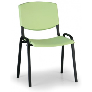 Krzesło konferencyjne Smile, zielony - kolor konstrucji czarny