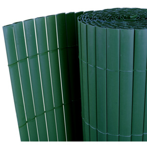 Dwustronne ogrodzenie PCV zielone 300 x 200 cm listwa 12 mm