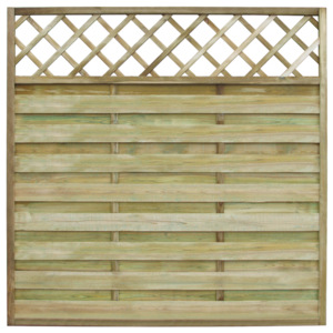 Drewniany panel ogrodzeniowy z kratką, 180 x 180 cm, drewno FSC