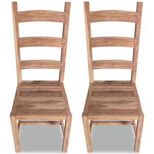 Masywne krzesła do jadalni 45,5x53x111 cm, 2 szt., drewno tekowe