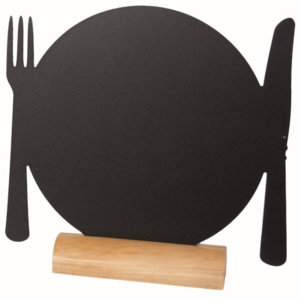 Zestaw 3 tablic na drewnianym stojaku z kredowym flamastrem Securit® Silhouette Plate