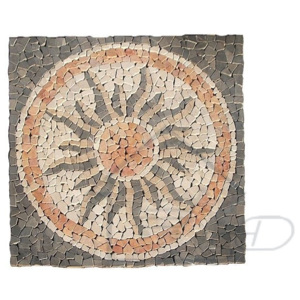 Mozaika kamienna SŁOŃCE 120x120 cm mozaiki marmurowe