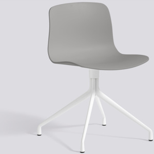 HAY krzesło ABOUT - AAC10, betonowa szarość/białe aluminium