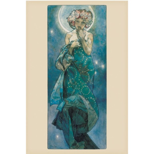 Plakat, Obraz Alfons Mucha - moon, (61 x 91,5 cm)