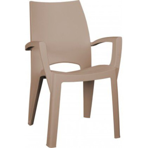 Krzesło z tworzywa sztucznego SPRING - kolor cappucino