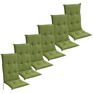 Poduszki na krzesła ogrodowe 6 szt. 117x49 cm zielone