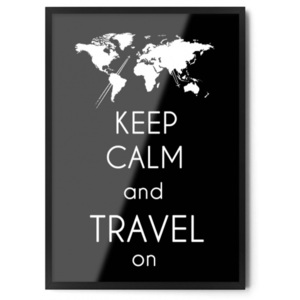 Plakat KEEP CALM AND TRAVEL ON