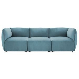 Ciemnoniebieska 3-osobowa sofa modułowa Vivonita Velvet Cube