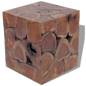 Taboret z drewna tekowego 40x40x45 cm