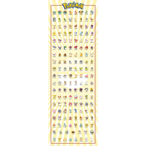 Plakat, Obraz Pokemon - Kanto 151, (53 x 158 cm)
