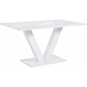 Biały stół z połyskiem Støraa Allen, 90x140 cm