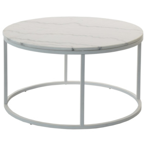 Marmurowy stolik z szarą konstrukcją RGE Accent, ⌀ 85 cm