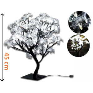 Dekoracyjne oświetlenie LED - drzewo z kwiatami, zimny biały