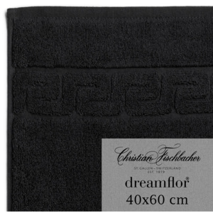 Christian Fischbacher Ręcznik dla gości duży 40 x 60 cm czarny Dreamflor®, Fischbacher