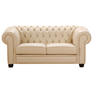Beżowa sofa 2-osobowa ze skóry ekologicznej Max Winzer Chandler