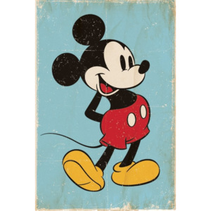 Plakat, Obraz Myszka Miki Mickey Mouse - Retro, (61 x 91,5 cm)