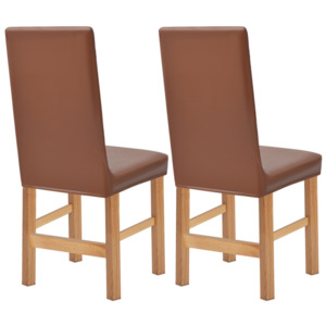 Elastyczne pokrowce na krzesła, zamsz syntetyczny, 2 szt., brązowe