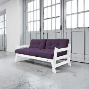 Sofa rozkładana Karup Step White/Purple