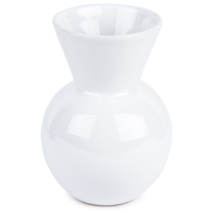 StarDeco Wazon z ceramiki biały, 18 cm