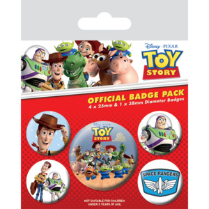 Plakietki zestaw Toy Story - Woody Buzz