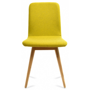 Żółte krzesło dębowe Gazzda Ena