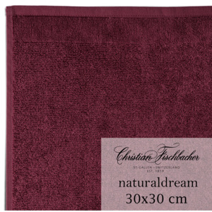 Christian Fischbacher Ręcznik do rąk / twarzy 30 x 30 cm winowy marsala NaturalDream, Fischbacher