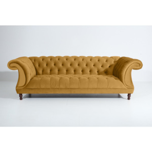 Sofa trzyosobowa w musztardowym kolorze Max Winzer Ivette