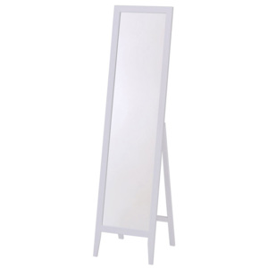 Drewniane lustro stojące Regis - białe