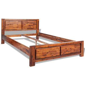 243266 vidaXL Rama łóżka z drewna akacjowego 140x200 cm