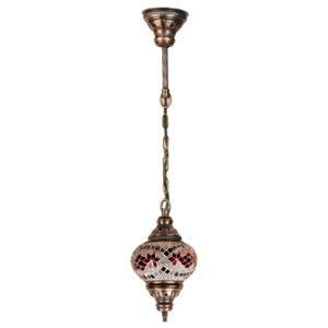 Szklana lampa wisząca Homemania Syrakusy, ⌀ 17 cm