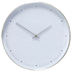 Biały zegar wiszący z ramką w kolorze złota Hübsch Ibtre, ø 40 cm