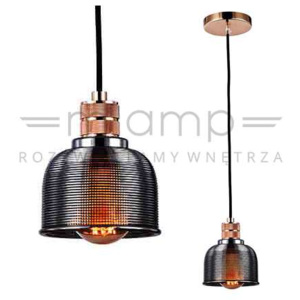 Industrialna LAMPA wisząca AMBRA Orlicki Design szklana OPRAWA zwis loft chrom