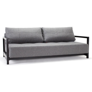 Szara nakrapiana sofa rozkładana z podłokietnikami Innovation Deluxe