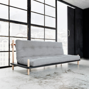 Sofa rozkładana Karup Point, Black/Raw Beech/Light Grey