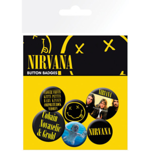 Plakietki zestaw Nirvana - Smiley