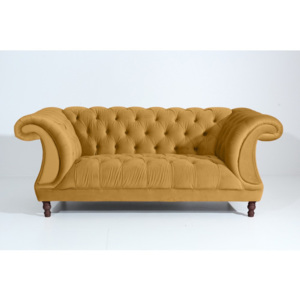 Sofa dwuosobowa w musztardowym kolorze Max Winzer Ivette