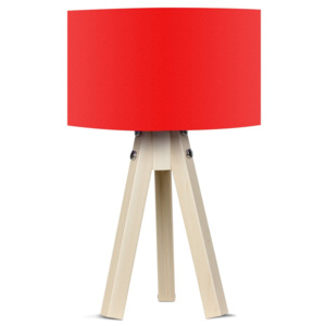 Lampa stołowa z czerwonym abażurem Kate Louise Naturel