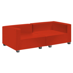 Czerwona sofa dwuczęściowa z podłokietnikami 13Casa Silvia