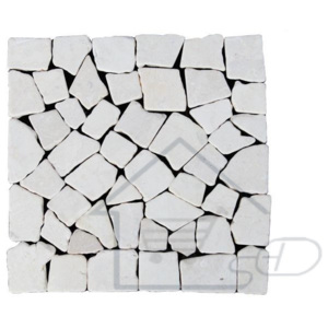Mozaika kamienna - Biała mozaika z kamienia - 30 x 30 cm