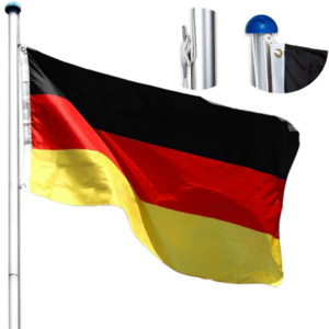 Maszt metalowy flagowy 6,5m z regulacją - niemiecka flaga