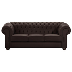 Brązowa skórzana sofa 3-osobowa Max Winzer Chandler