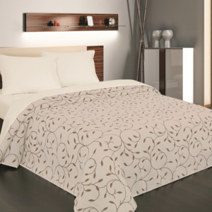 Forbyt Narzuta na łóżko Indiana brązowa, 240 x 260 cm