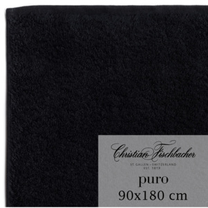 Christian Fischbacher Ręcznik kąpielowy 90 x 180 cm czarny Puro, Fischbacher